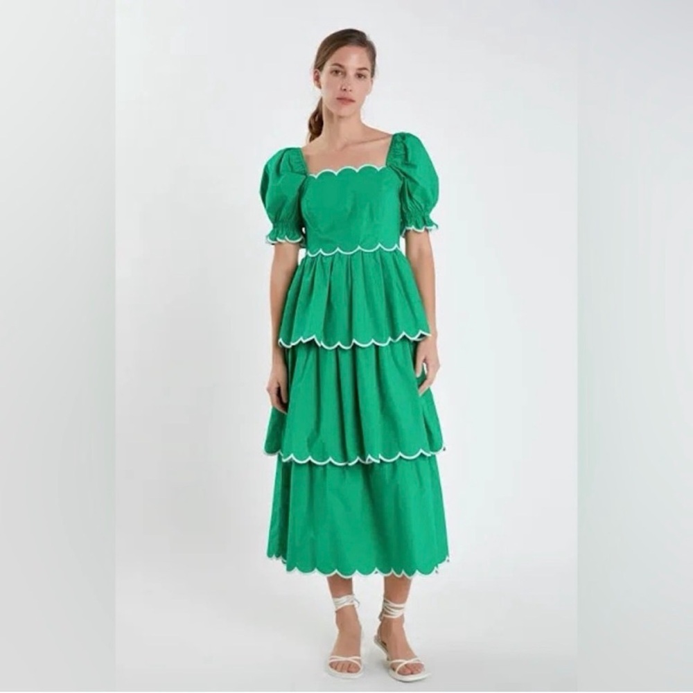 English Factory Dress
Elegant Green Tiered Dress
New with Tags
Never worn
